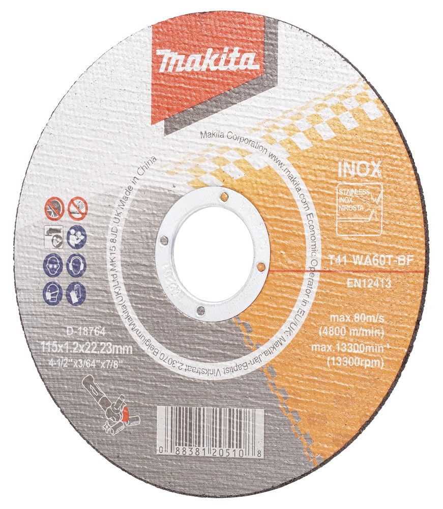 Hiova katkaisulaikka Makita D-18764-10; 115x22,23 mm; 10 kpl.