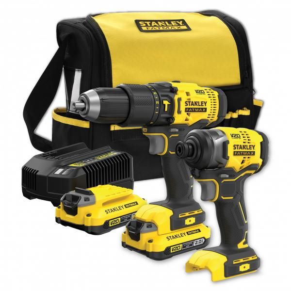 Työkalusarja Stanley SFMCK465D2S-QW (SFMCD711+SFMCF800); 18 V; 2x2,0 Ah akku