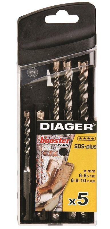 Betoniporanteräsarja Diager 104B; 6/8/10 mm; 5 kpl.