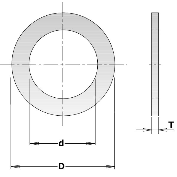 Pienennysrengas CMT 299.243.00; 1,4x15,87x20 mm
