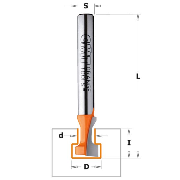 T-roilojyrsin CMT; S=6 mm; D=9,5 mm