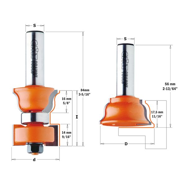 Jyrsinteräsarja  CMT 955.801.11; 38/35 mm; 2 kpl.