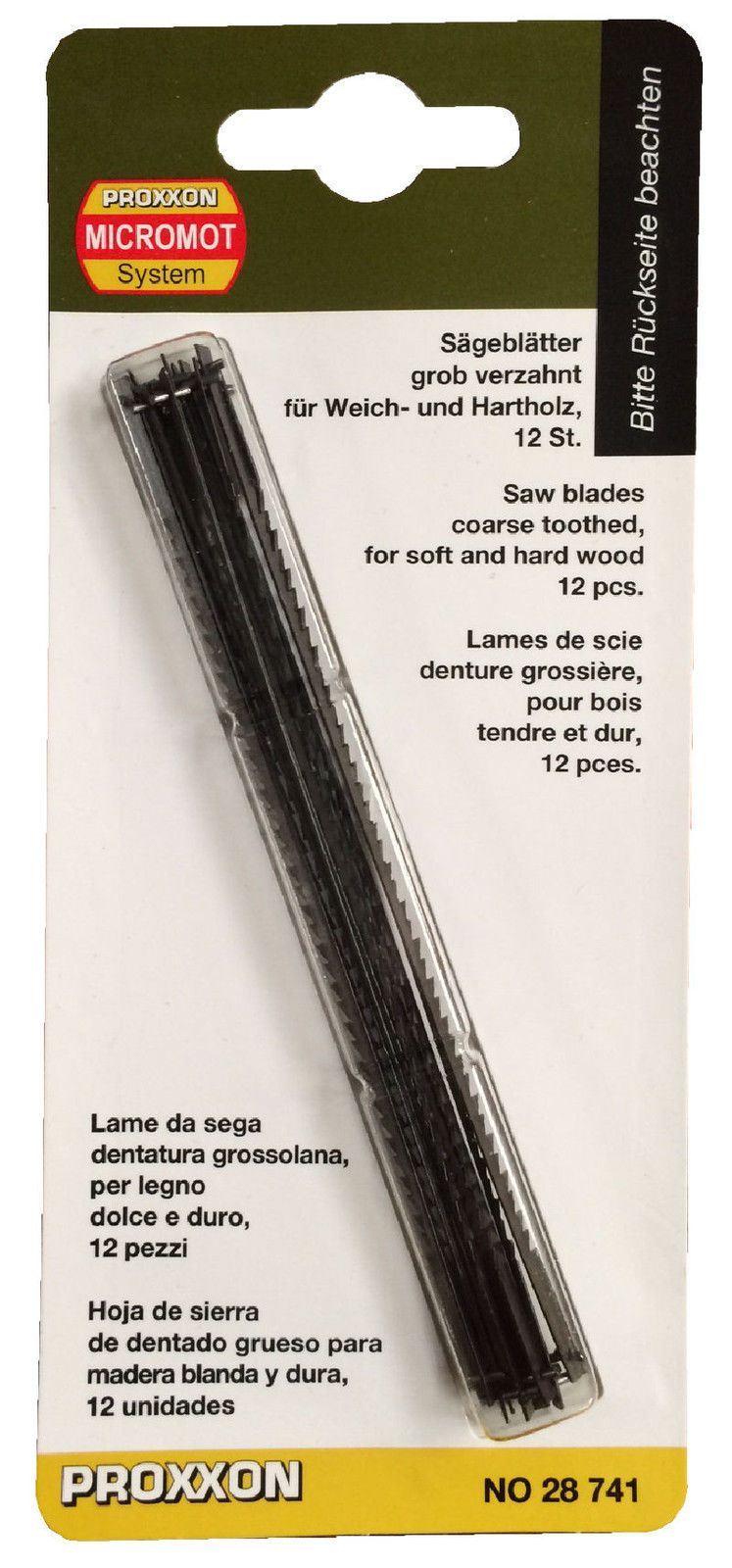 Pistosaha Proxxon 28741; 12 kpl.