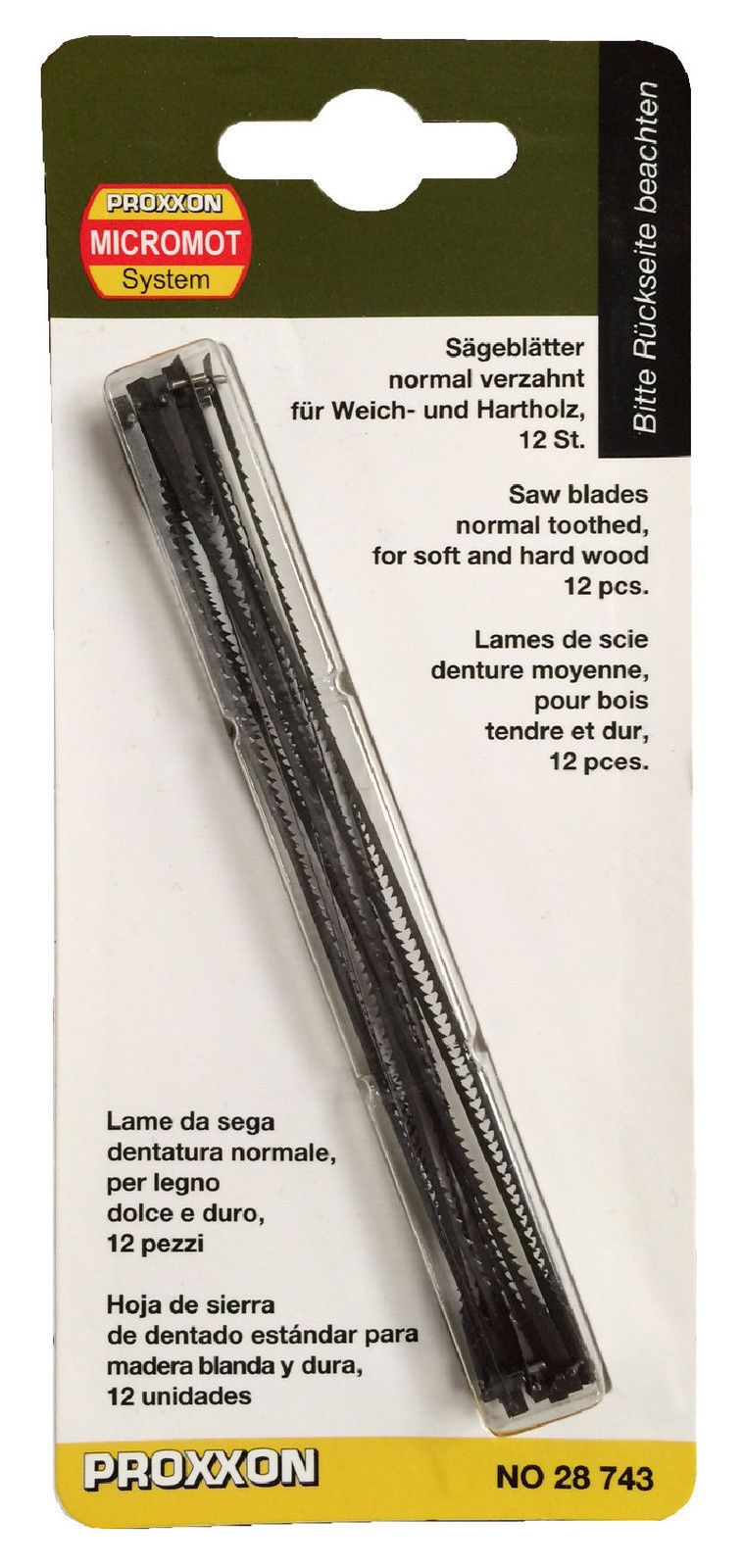 Pistosaha Proxxon 28743; 12 kpl.