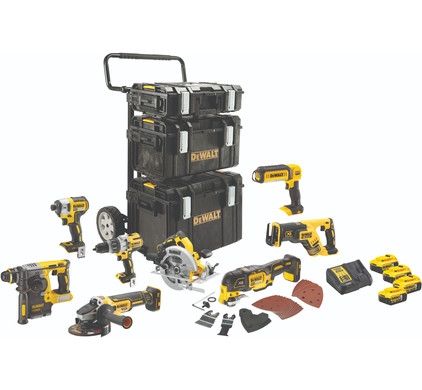 Työkalusarja DeWalt DCK853P4; 18 V; 4x5,0 Ah akku
