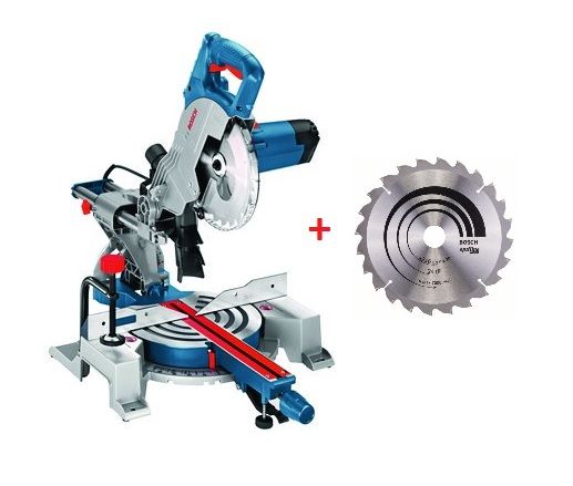 Katkaisu- ja jiirisaha Bosch GCM 80 SJ + Katkaisulaikka Bosch Optiline Wood