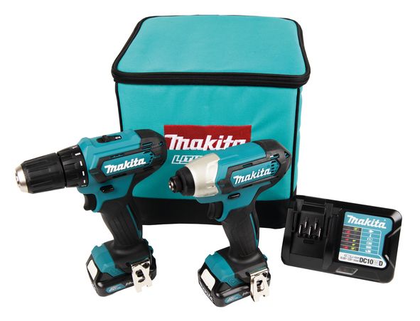 Työkalusarja Makita CLX224A (DF333D + TD110D); 12 V; 2x2,0 Ah akku