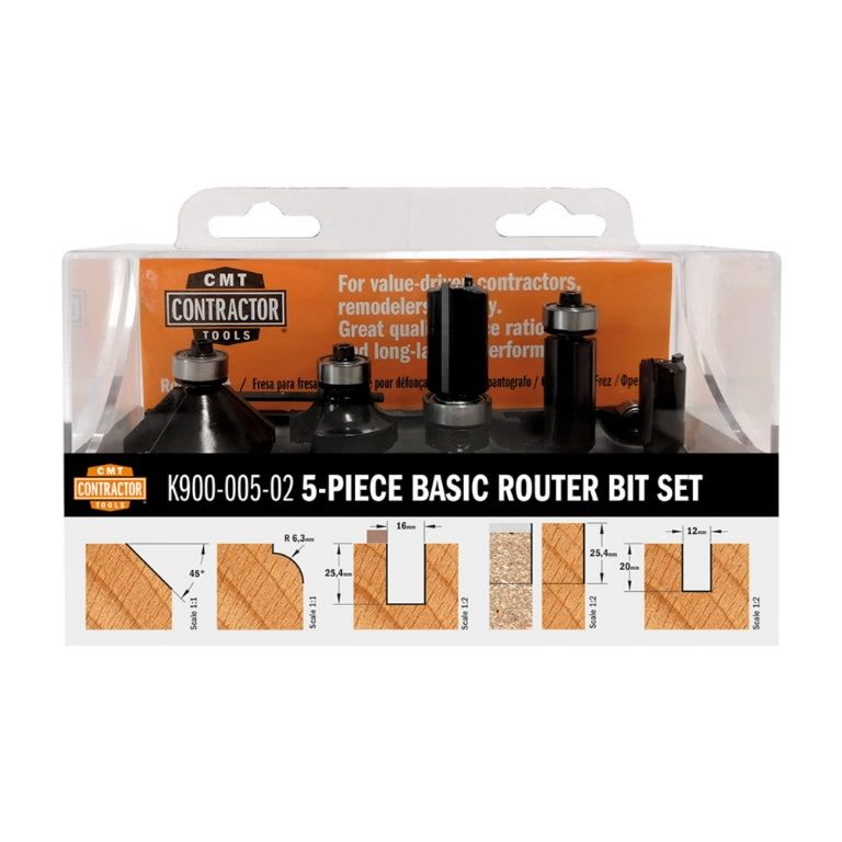 Jyrsinteräsarja  CMT Contractor K900-005-02; 8mm; 5 kpl.