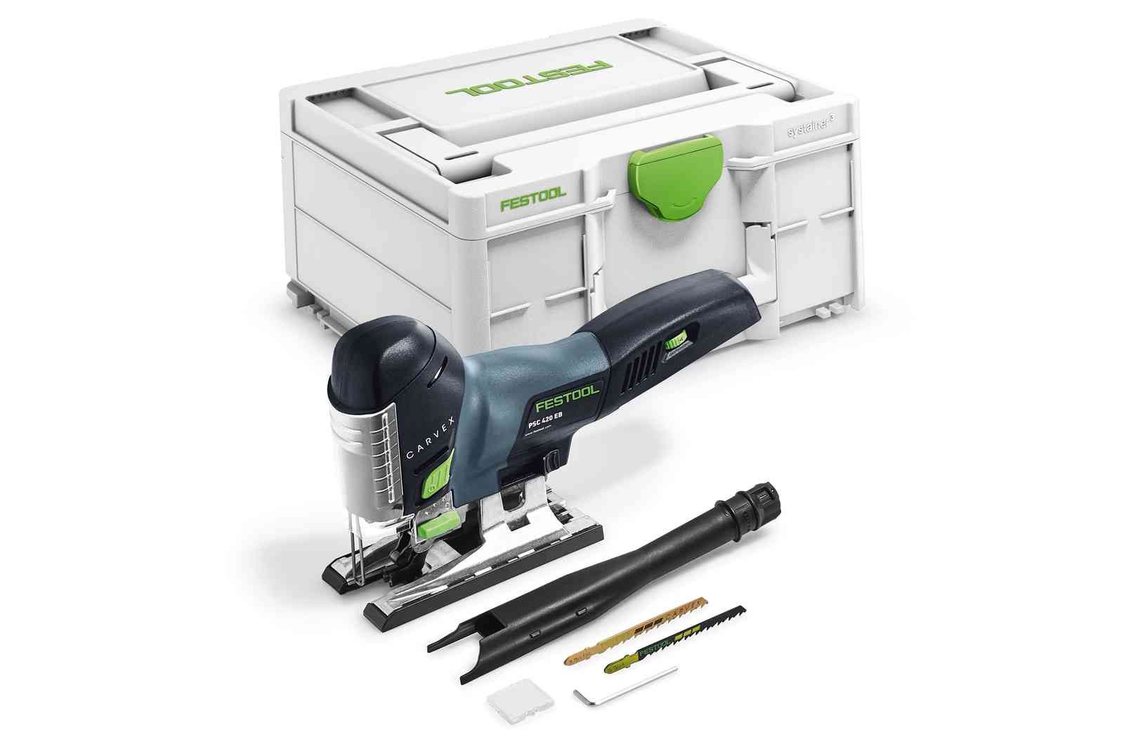 Akkupistosaha Festool PSC 420 EB-Basic CARVEX; 18 V (ilman akkua ja laturia)