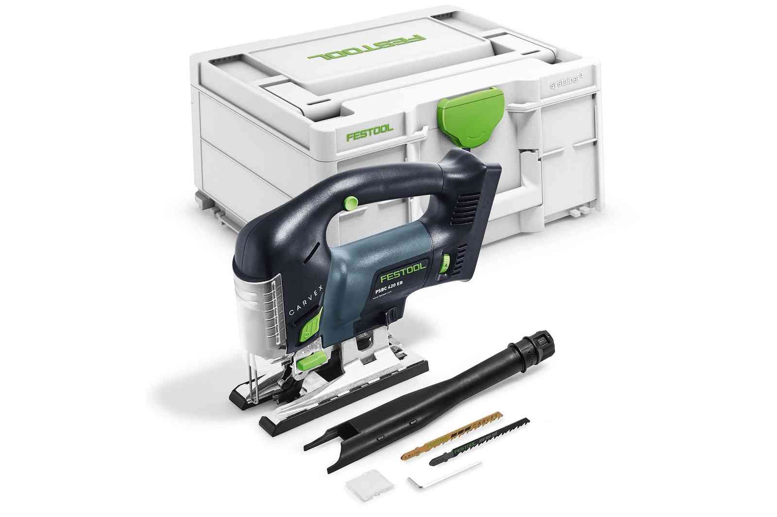 Akkupistosaha Festool PSBC 420 EB-Basic CARVEX; 18 V; (ilman akkua ja laturia)