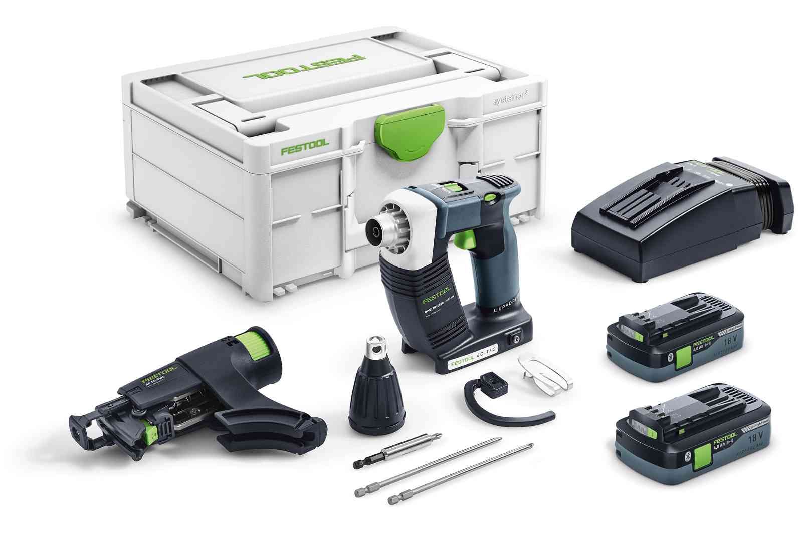 Nauharuuvinväännin Festool DWC 18-2500 HPC 4,0 I-Plus DURADRIVE; 18 V; 2x4,0 Ah akku