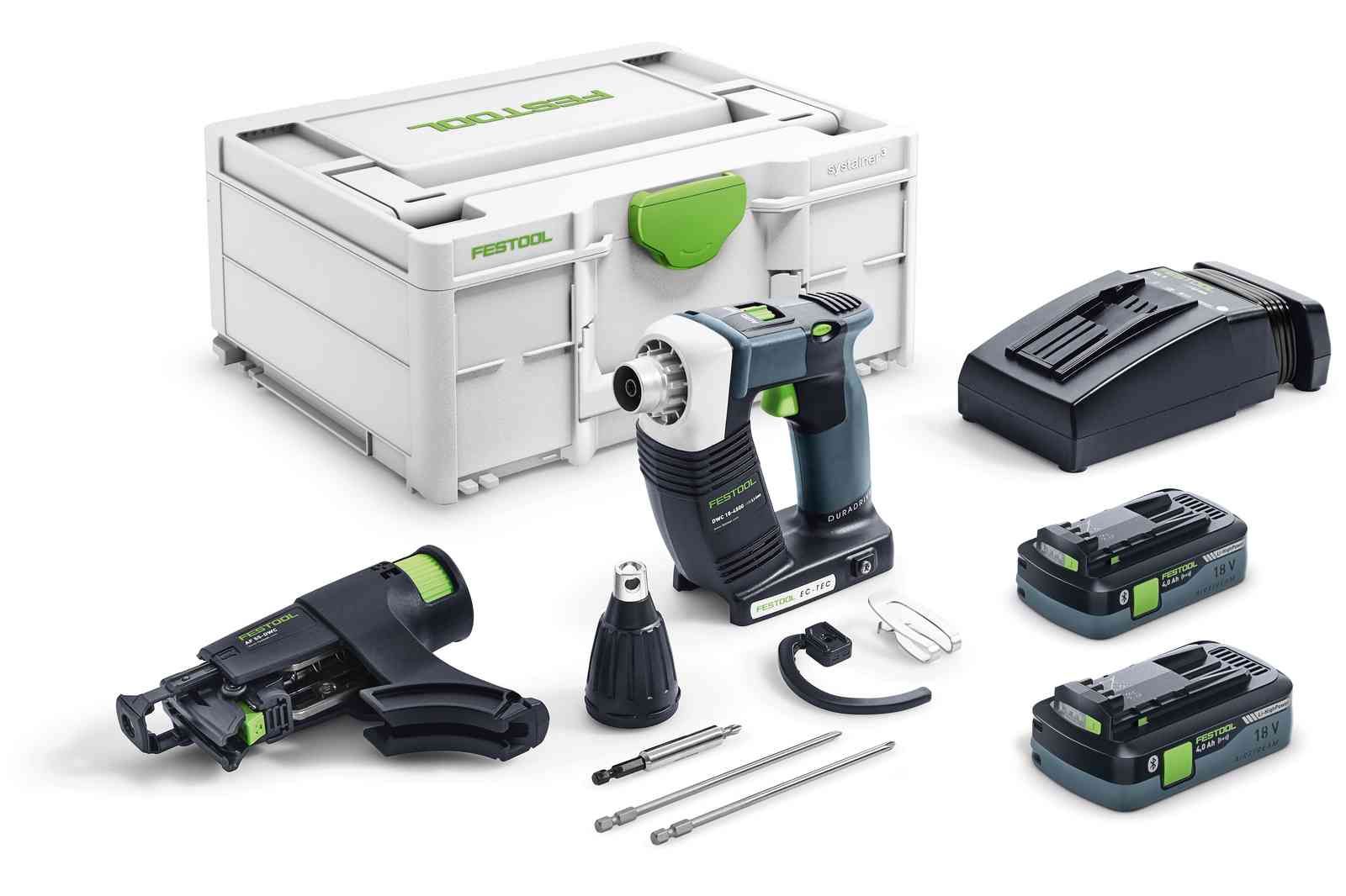 Nauharuuvinväännin Festool DWC 18-4500 HPC 4,0 I-Plus DURADRIVE; 18 V; 2x4,0 Ah akku