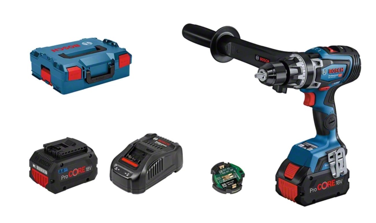 Iskupora / ruuvinväännin Bosch GSB 18V-150 C BITURBO; 18 V; 2x8,0 Ah akku