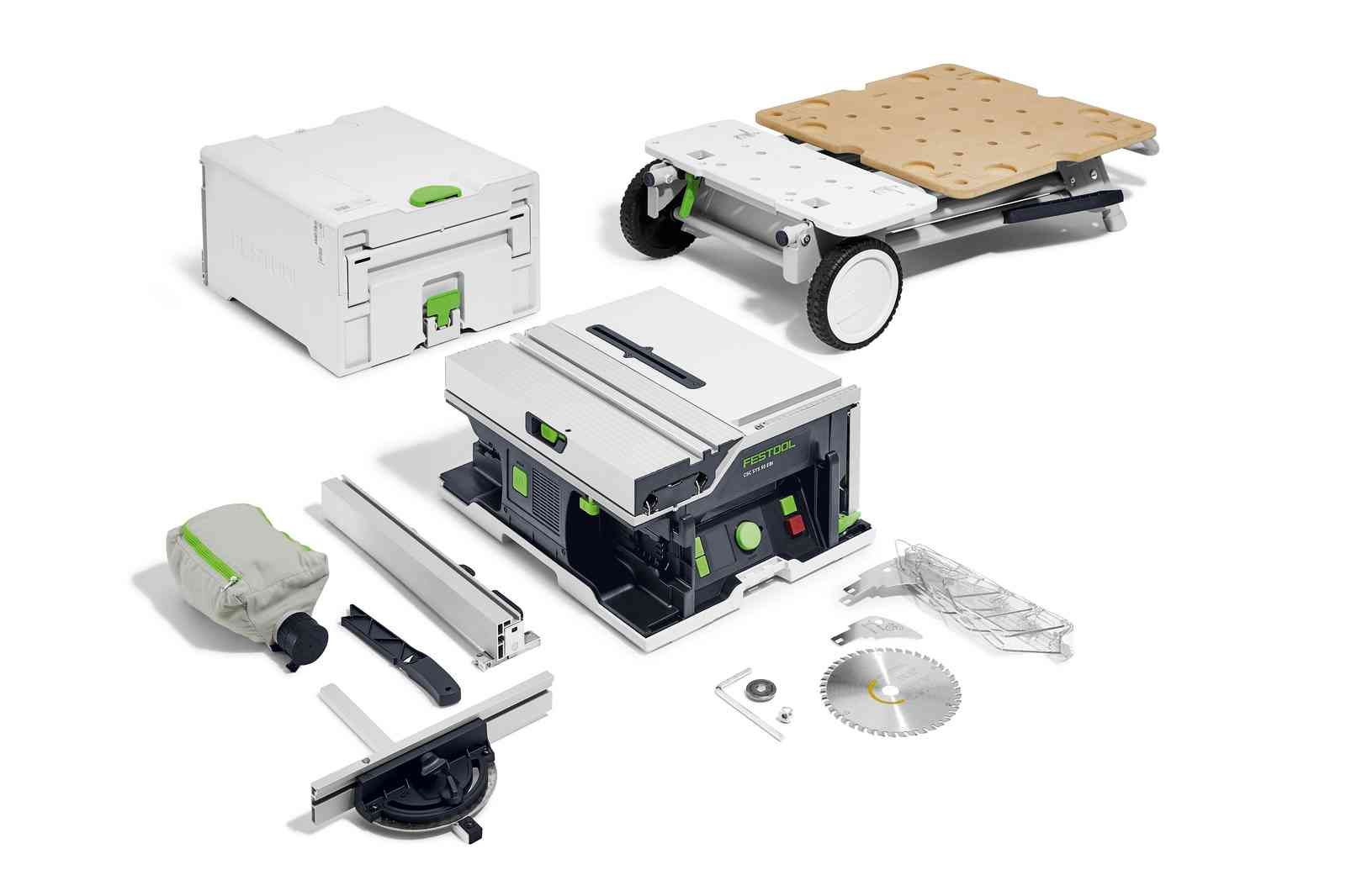 Pöytäsaha Festool CSC SYS 50 EBI-Basic-Set;  2x18 V; (ilman akkua ja laturia)