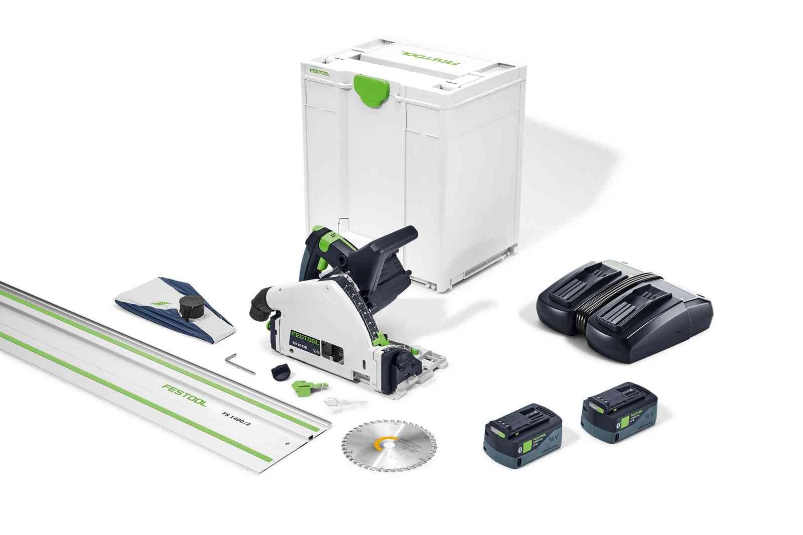 Akkupyörösaha Festool TSC 55 5,0 KEBI-Plus/XL-FS;  18 V; 2x5,0 Ah akku