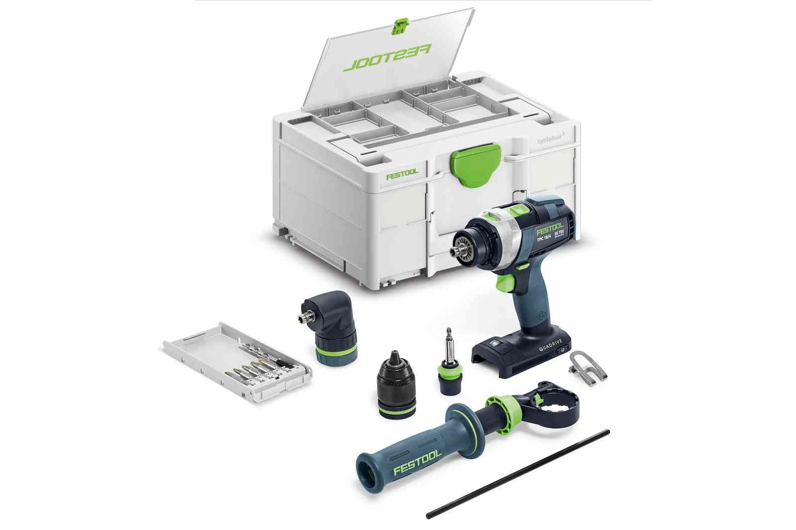 Iskupora / ruuvinväännin Festool QUADRIVE TPC 18/4 I-Basic-Set;  18 V; (ilman akkua ja laturia)