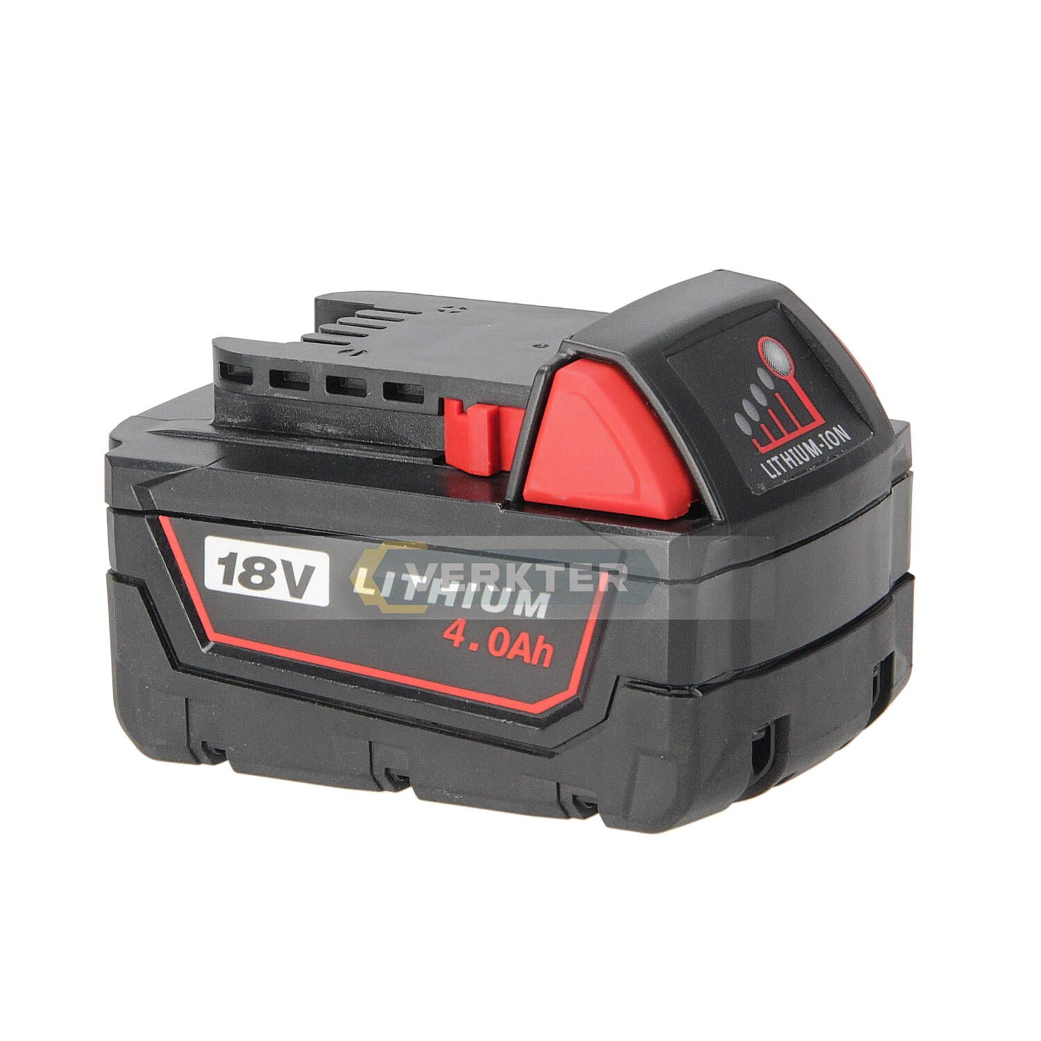 Akku  Ahlio 18 V; 4,0 Ah; Li-ion; yhteensopiva Milwaukee työkaluille