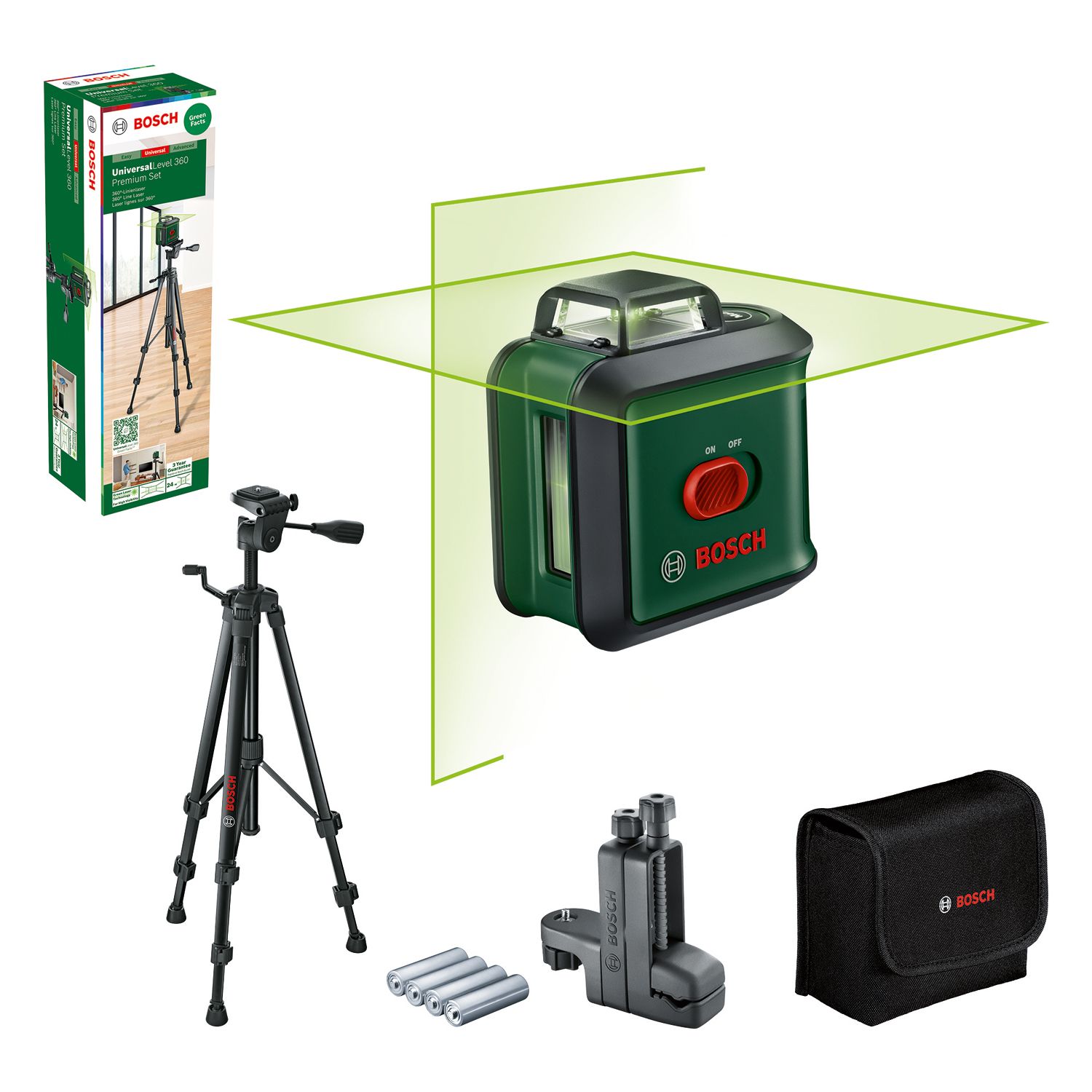 Linjalaser Bosch UniversalLevel 360 SET TT + tarvikkeet - 0603663E07 ...