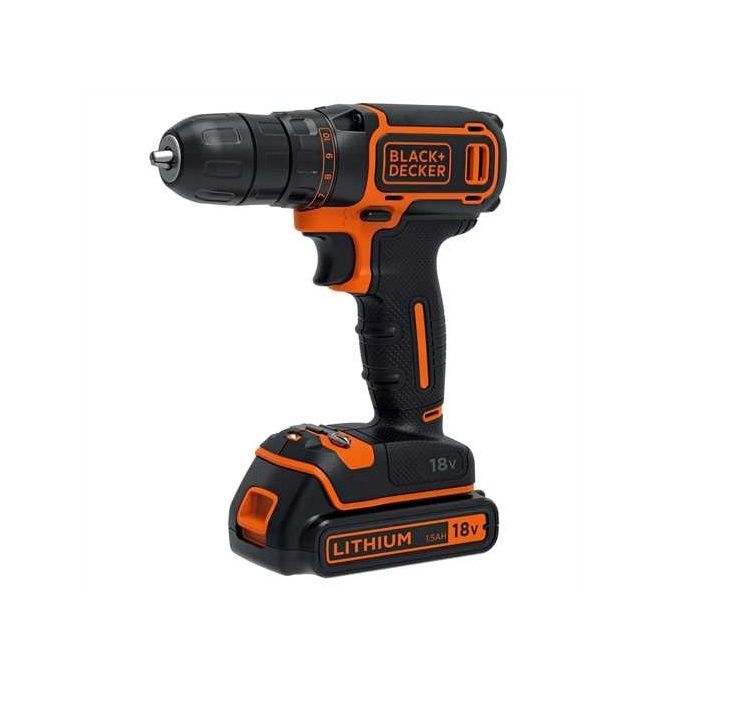 Pora/ruuvinväännin Black & Decker BDCDC18B-QW; 18 V; 2x1,5 Ah akku