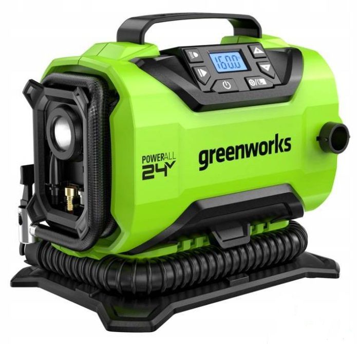 Akkukompressori Greenworks G24IN; 24 V (ilman akkua ja laturia)