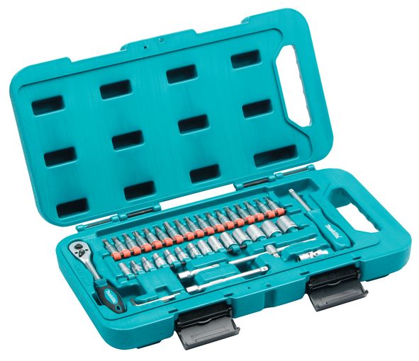 Kuusiohylsysarja Makita P-90283; 40 kpl.