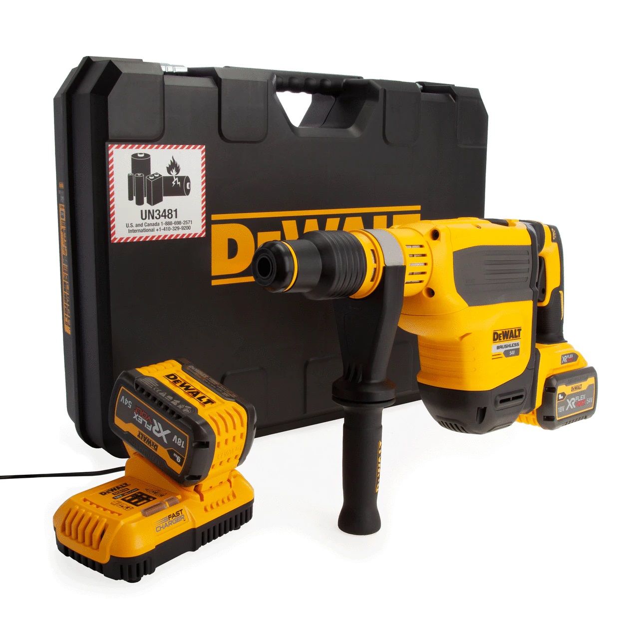 Poravasara DeWalt DCH614X2-QW FlexVolt; 10,5 J; SDS-max; 54 V; 2x9,0 Ah akku