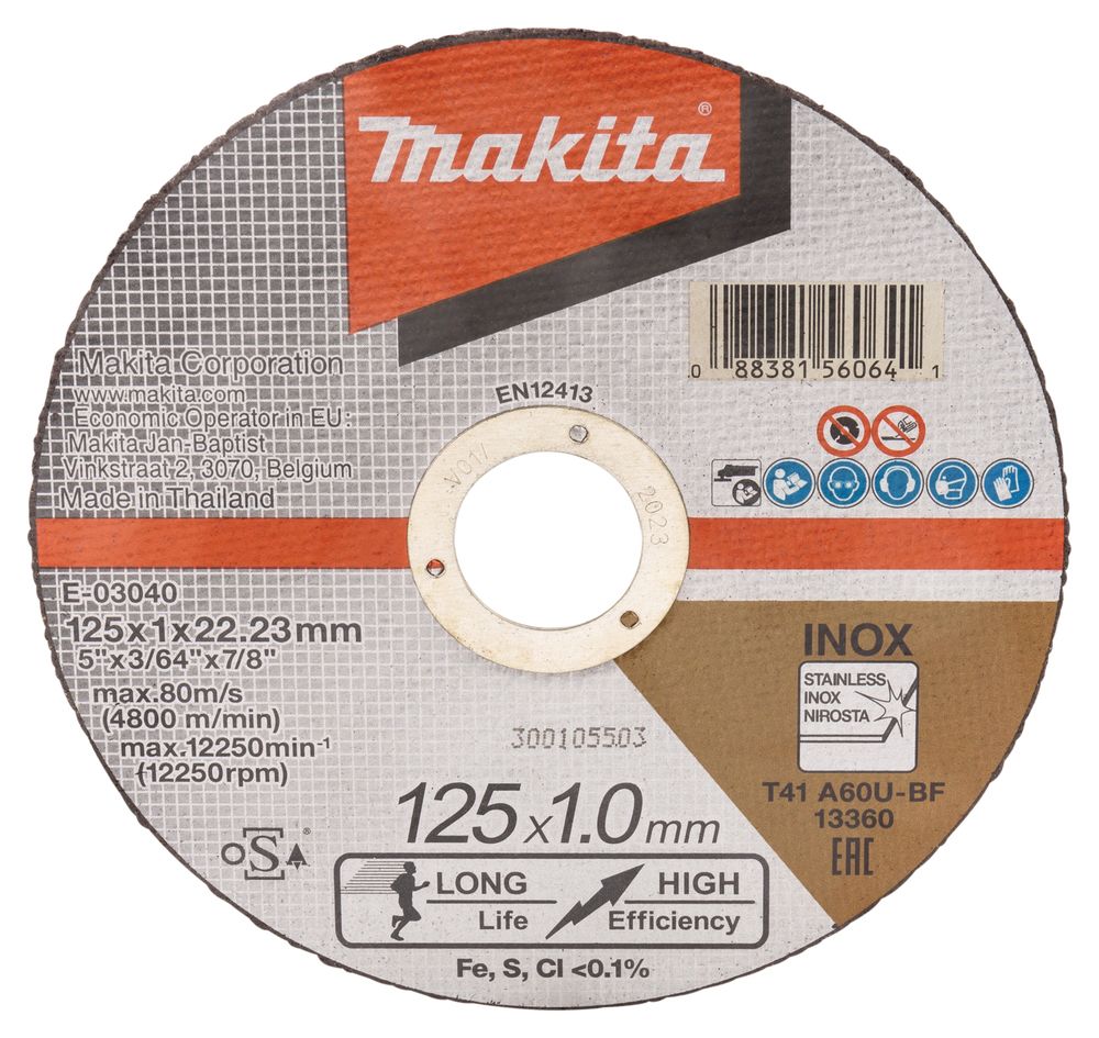 Hiova katkaisulaikka Makita E-03040; 125x1 mm