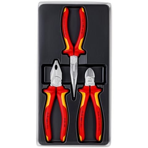 Sähkömiehen pihtisarja Knipex 002012; 3 kpl.