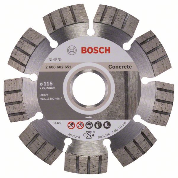 Timanttikatkaisulaikka Bosch BEST FOR CONCRETE; 115 mm