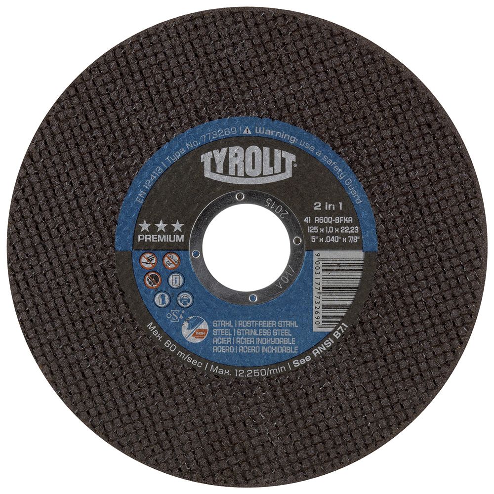 Hiova katkaisulaikka Tyrolit; Ø125x1 mm; 1 kpl.