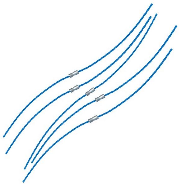 Erittäin vahva lanka ruohotrimmeriin Bosch, 30cm; 10 kpl.