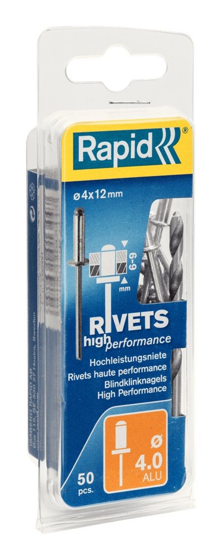 Niitit Rapid; 4 mm; 12 mm; 50 kpl.