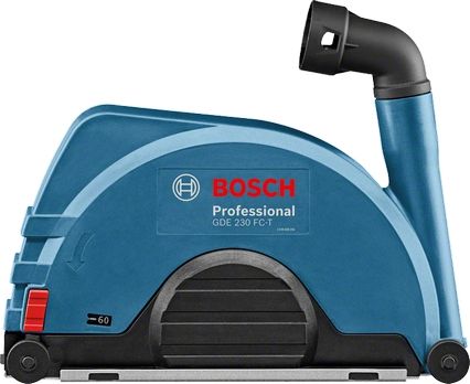 Kulmahiomakoneen pölynimusuojaus hiomiseen Bosch GDE 230 FC-T