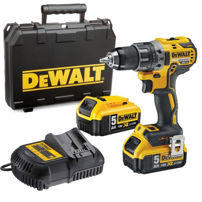 Pora/ruuvinväännin DeWalt DCD791P2; 18 V; 2x5,0 Ah akku