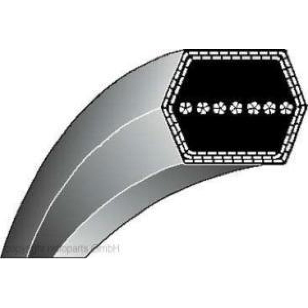 Leikkuulaitteen hihna puutarhatraktoriin 17-008