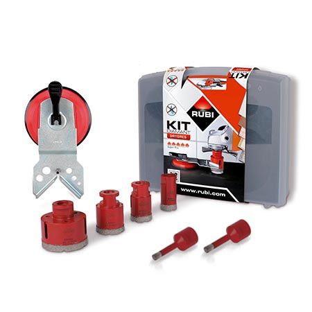 Timanttireikäsaha -setti Rubi Dry Gres; 6 kpl.