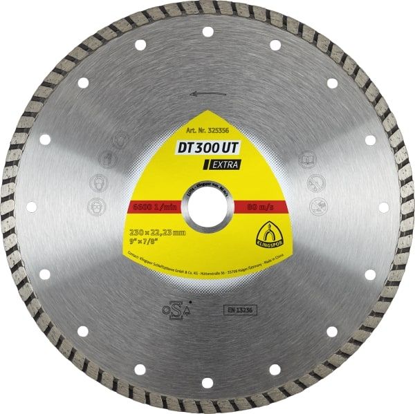Timanttilevy märkäleikkaukseen Klingspor DT 300 UT Extra; 230x2,5x22,23 mm