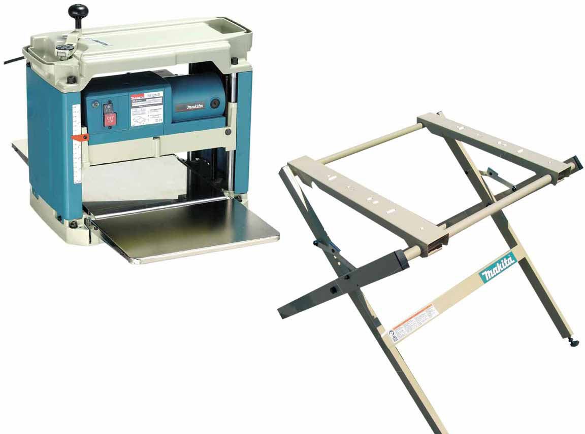 Kannettava tasohöylä Makita 2012NBX + työpöytä