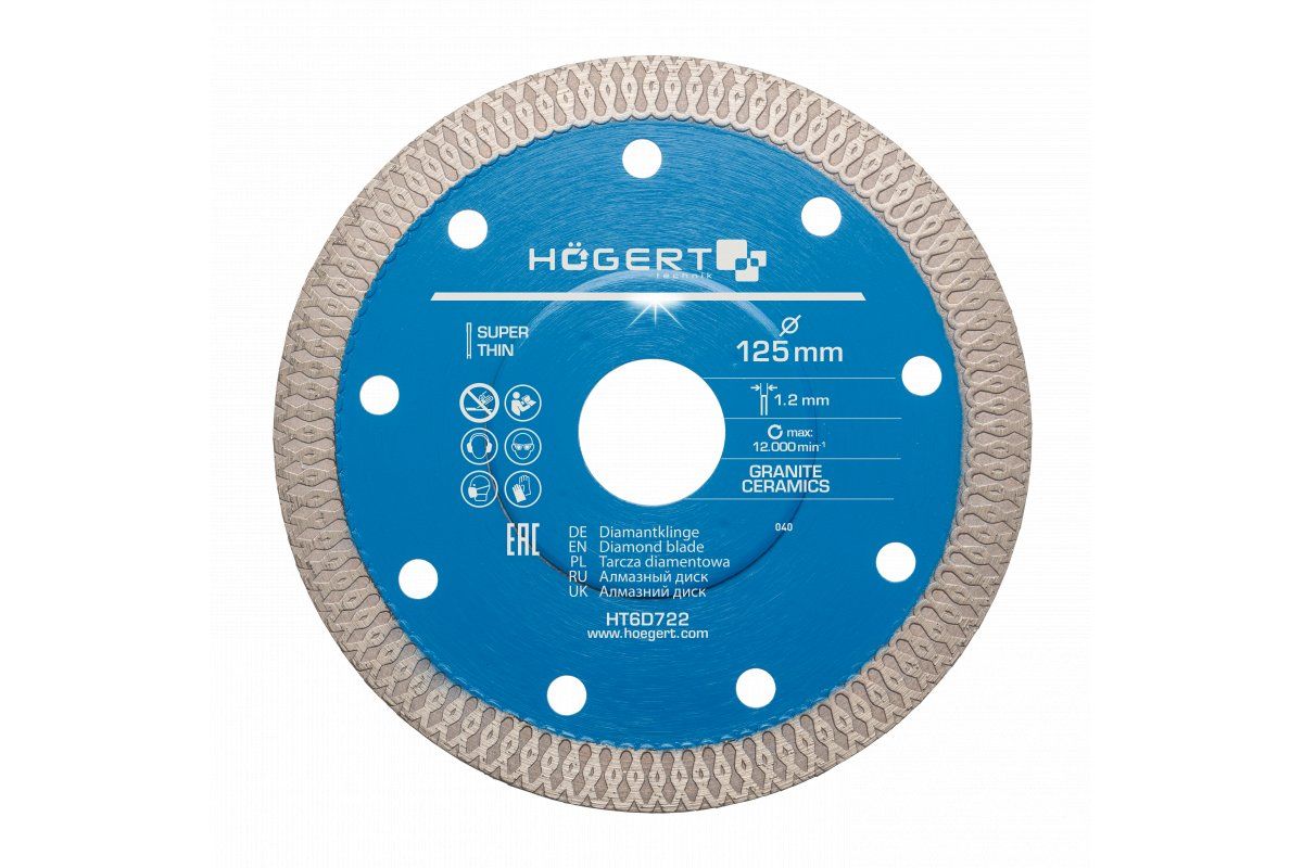 Timanttikatkaisulaikka Hogert HT6D722; 125 mm