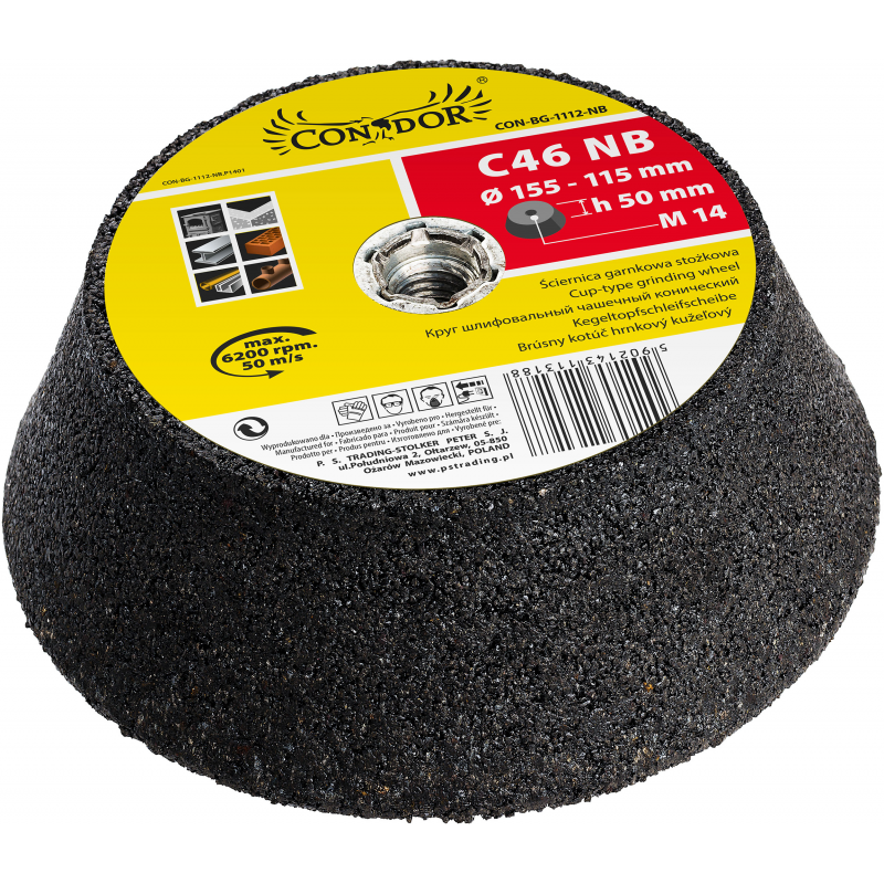 Hiomalevy Condor CON-BG-1112-NB; 155/115x50 mm