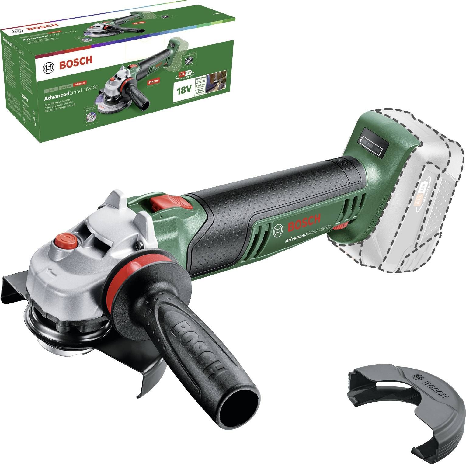 Kulmahiomakone Bosch Advanced Grind 18V-80; 18 V (ilman akkua ja laturia)