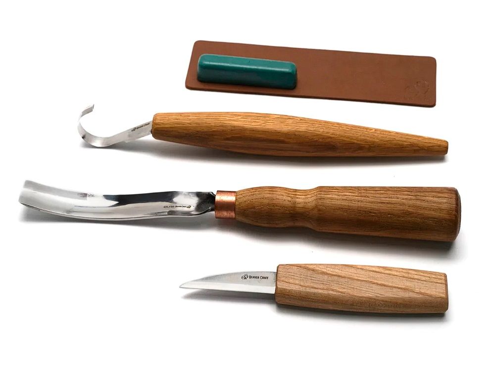 Veistosarja BeaverCraft S47; 5 kpl.; lusikoiden ja muiden puutuotteiden veistämiseen