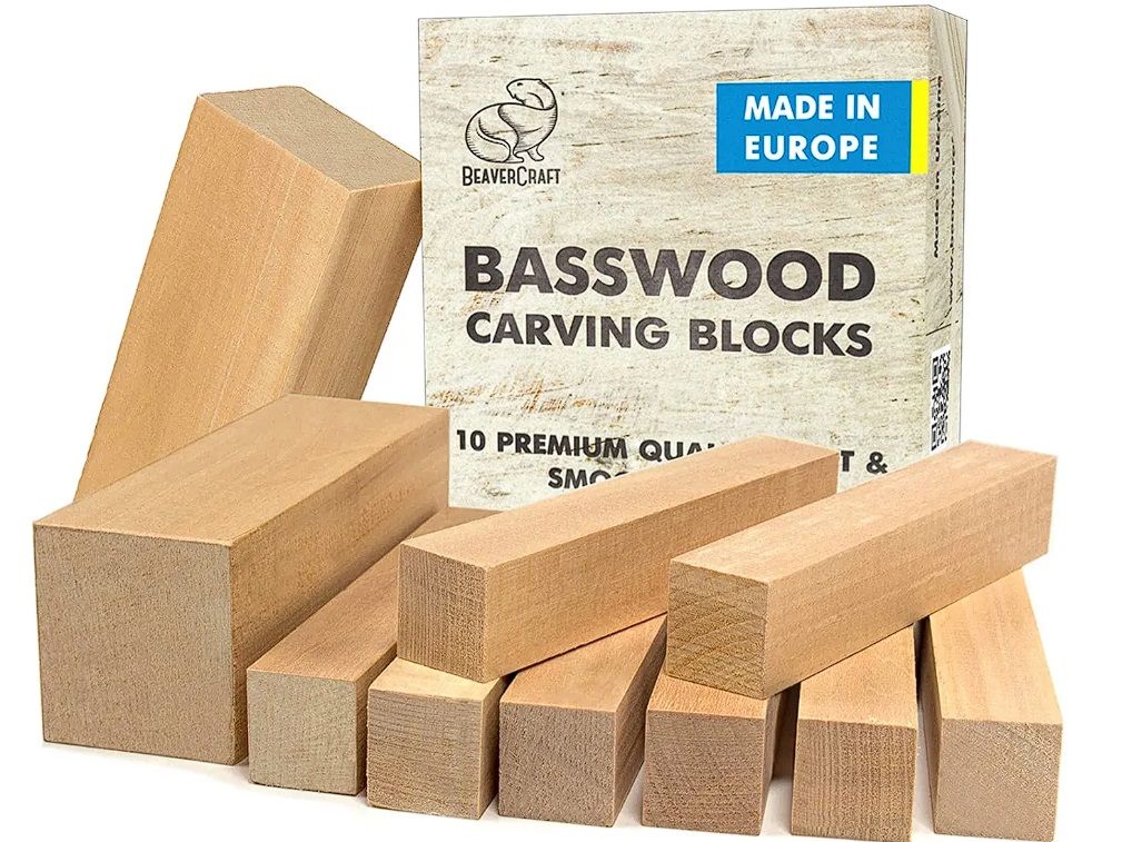 Puinen lusikka-aihio BeaverCraft BW10; 10 kpl.; kaiverrukseen