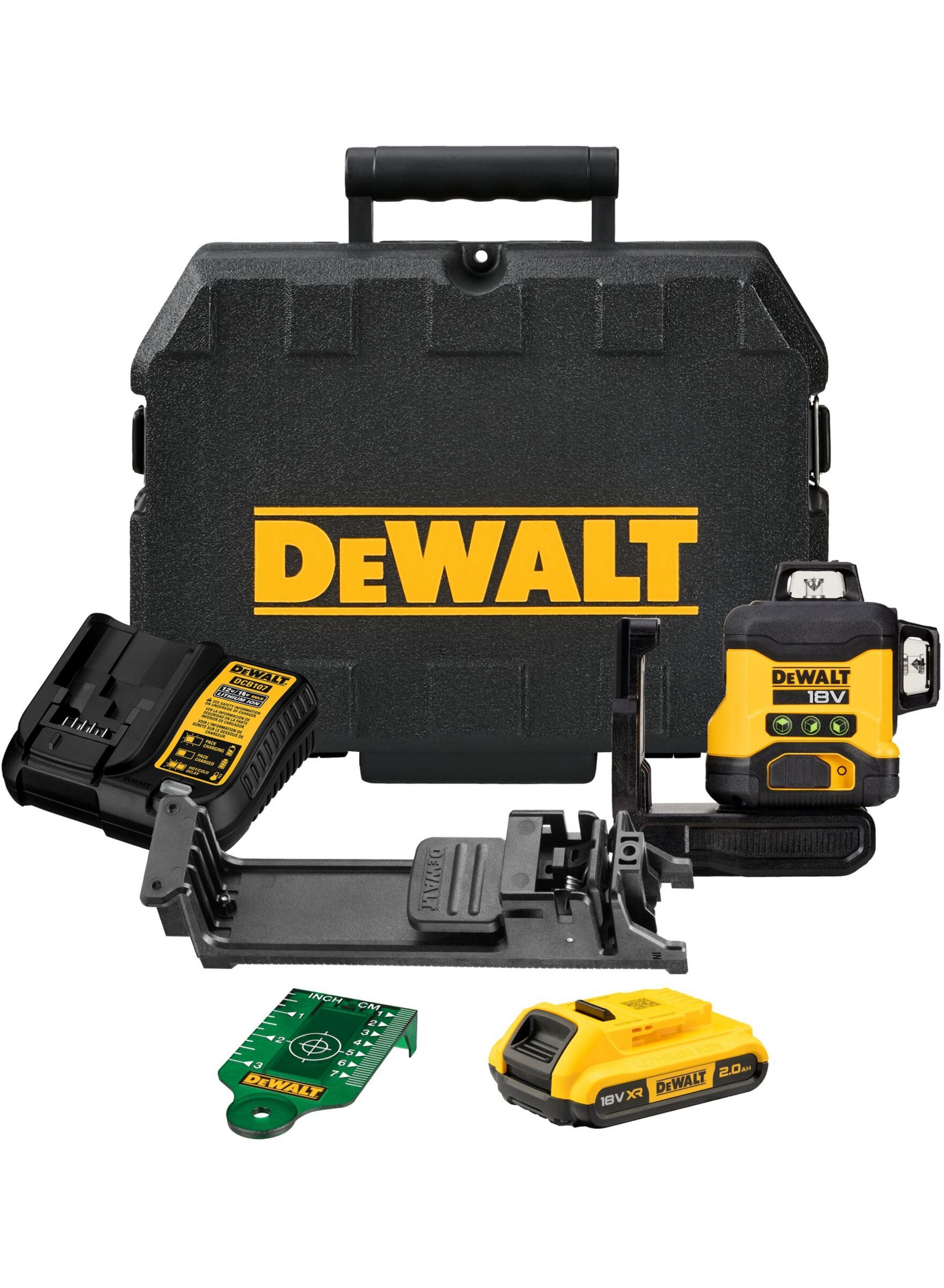 Ristilinjalaser DeWalt DCLE34031D1-QW; 18 V; 1x2,0 Ah akku