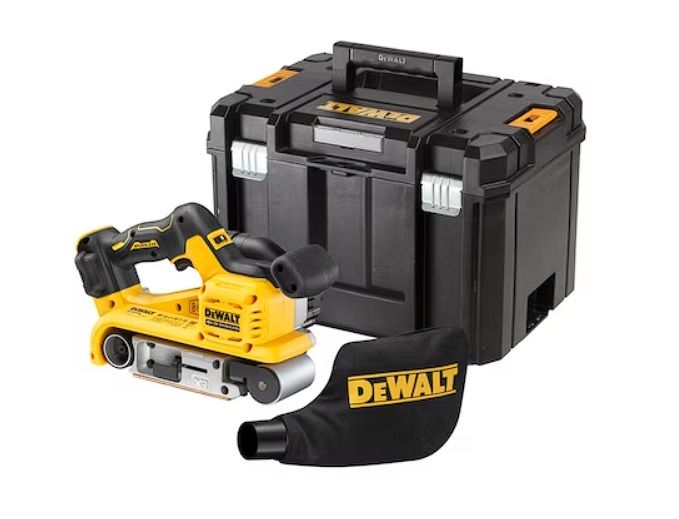 Nauhahiomakone DeWalt DCW220NT-XJ; 18 V (ilman akkua ja laturia)