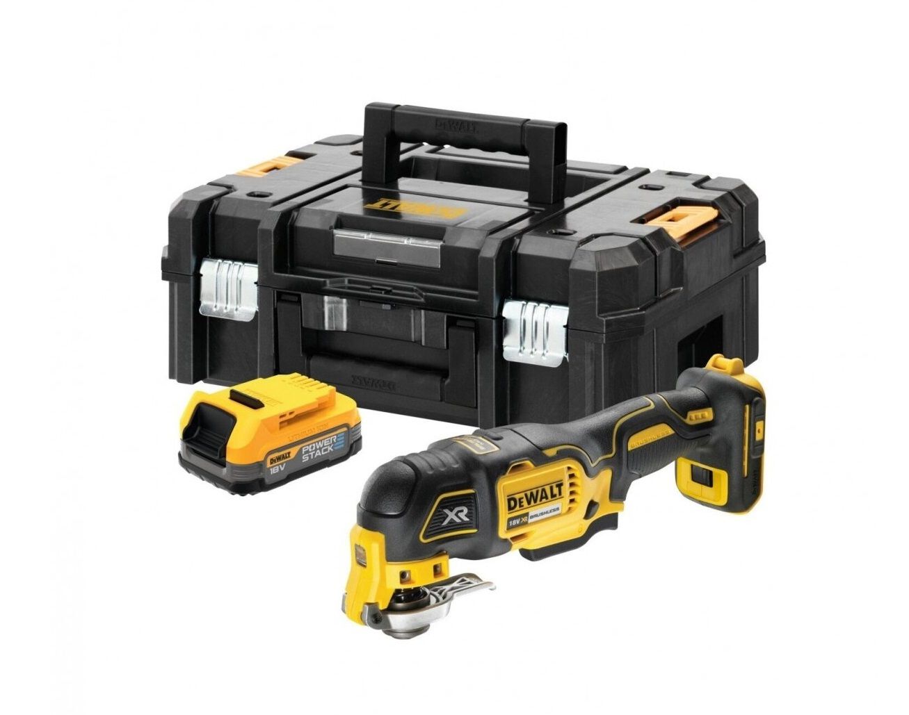 Monitoimityökalu DeWalt DCS356E1T-XJ; 18 V; 1x1,7 Ah akku