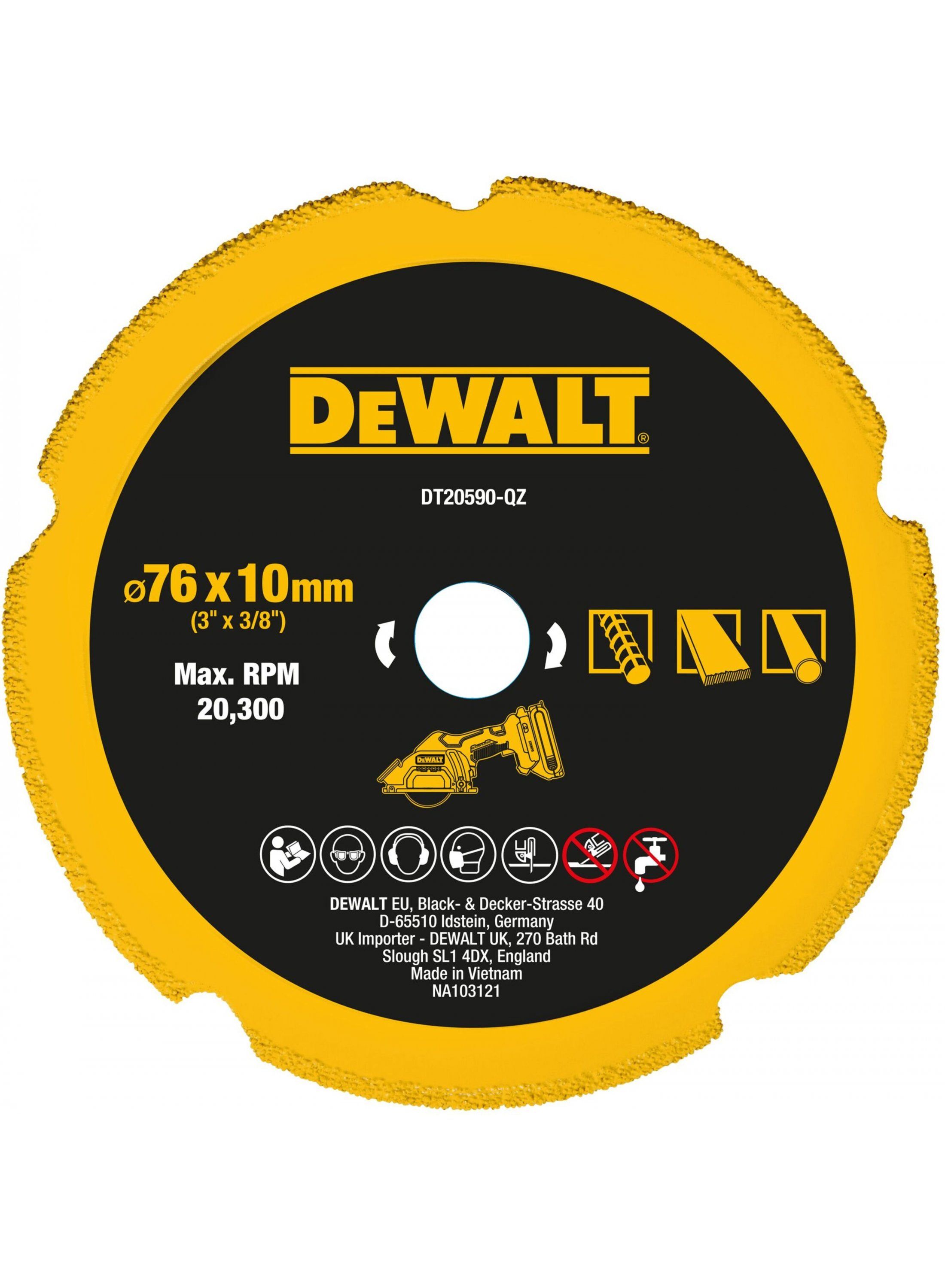 Timanttikatkaisulaikka DeWalt DT20590-QZ; 76 mm