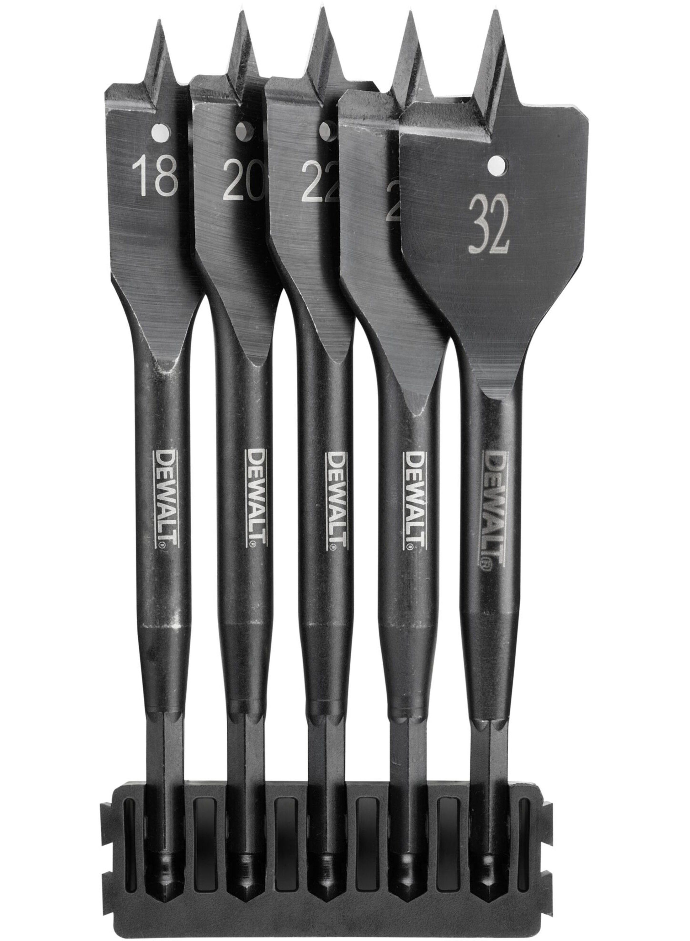 Litteäteräsarja puulle DeWalt DT70832-QZ; 18-32 mm; 5 kpl.