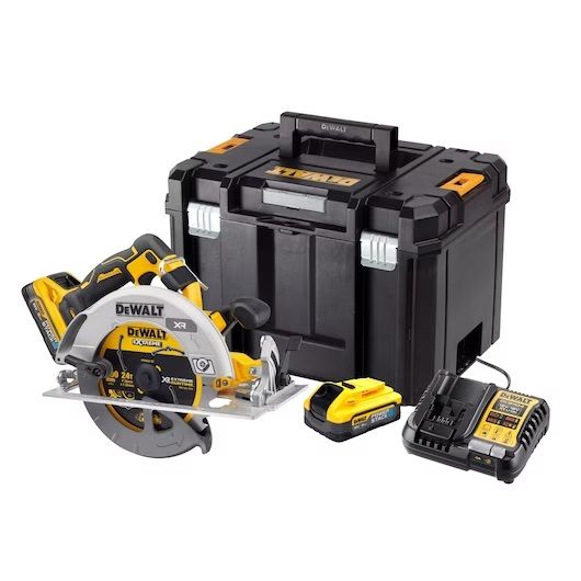 Akkupyörösaha DeWalt DCS573H2T-QW; 18 V; 2x5,0 Ah akku