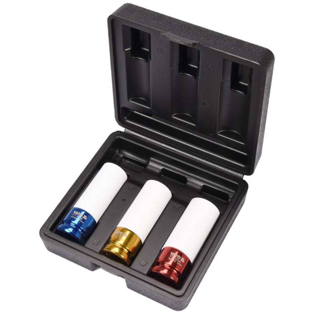 Hylsysarja Yato YT-1056; 1/2''; 17/19/21 mm; 3 kpl.